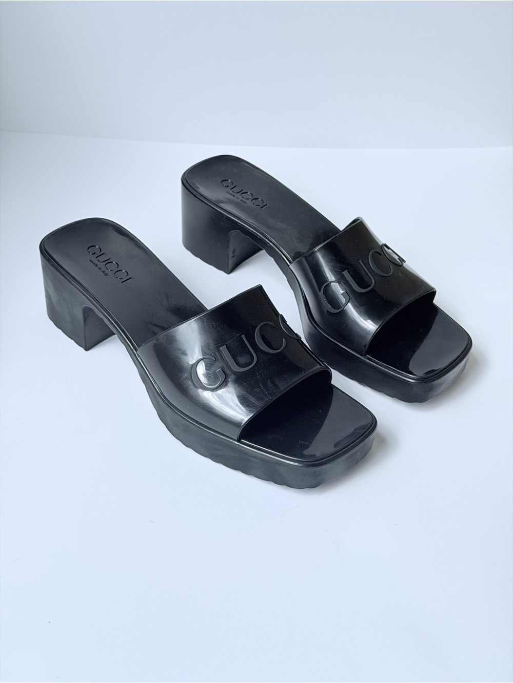 Gucci Rubber Slide Mules